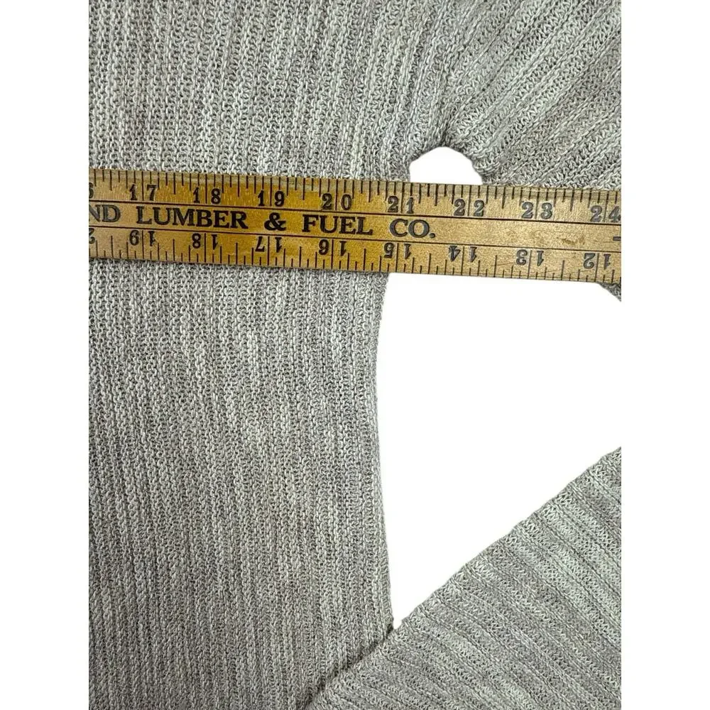 Tahari Womens Linen Blend Open Front Knit Cardigan Textured Beige Lightweight XL - Picture 9 of 11